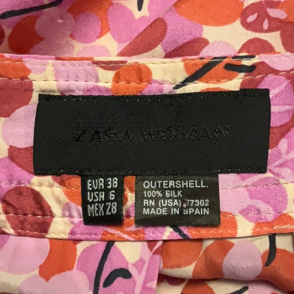 Zara Women’s 100% Silk Pink Skirt Size 6 - Picture 6 of 8